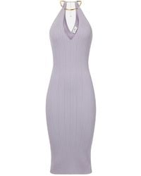 Elisabetta Franchi - Openwork Knit Necklace-Detail Dress - Lyst