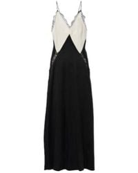 Victoria Beckham - Lace-Trimmed Crêpe Satin Slip Dress - Lyst