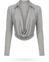 AYA MUSE - Draped Collared Top - Lyst