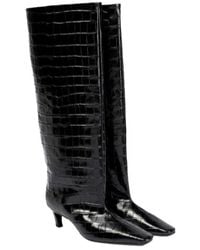 TOTEME - 50Mm Croc-Embossed Leather Knee-High Boots - Lyst