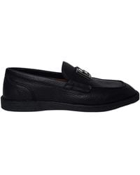 Dolce & Gabbana - Logo-Plaque Almond Toe Loafers - Lyst