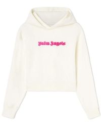 Palm Angels - Logo Embroidered Drop Shoulder Hoodie - Lyst