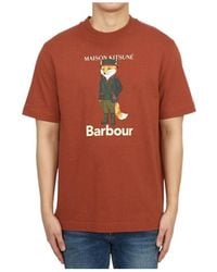 Barbour - Logo-Print Cotton T-Shirt - Lyst