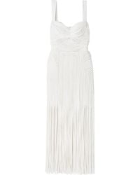 Jonathan Simkhai - Darby Midi Dress With Fringe Hem - Lyst