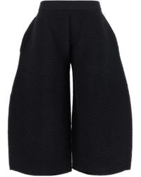 Issey Miyake - Corrugated Cropped Knitted Trousers - Lyst