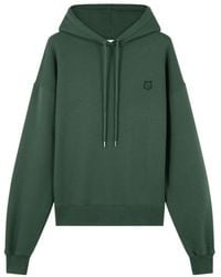 Maison Kitsuné - Logo-Embroidered Cotton Hoodie - Lyst