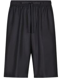 Dolce & Gabbana - Drawstring-Waist Silk Shorts - Lyst