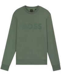 BOSS - Logo-Stamp Sweatshirt - Lyst