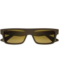 Gucci - Eyewear Rectangular Frame Sunglasses - Lyst