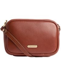 Barbour - Lychee-Pattern Leather Crossbody Bag - Lyst