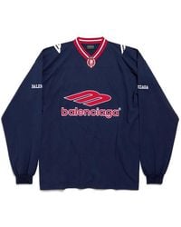 Balenciaga - 3B Football Long Sleeve V-Neck T-Shirt - Lyst