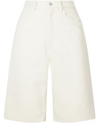 AURALEE - Silk-Denim Shorts - Lyst