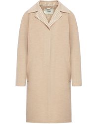Fendi - Long Sleeved Concealed Button Coat - Lyst
