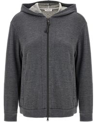 Brunello Cucinelli - Zip-Up Hoodie - Lyst