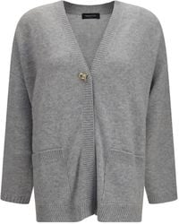Fabiana Filippi - V-Neck Knot-Button Cardigan - Lyst