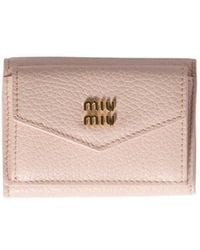 Miu Miu - Small Leather Wallet - Lyst