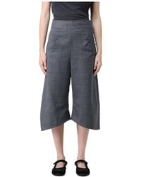 Ganni - High-Waist Wide-Leg Pants - Lyst