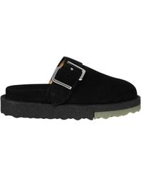 Off-White c/o Virgil Abloh - Buckle Detail Suede Slippers - Lyst