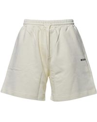 MSGM - Logo-Printed Drawstring Shorts - Lyst