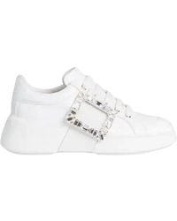 Roger Vivier - Viv' Skate Strass Buckle Sneakers - Lyst