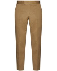 Pt Pantaloni - Cotton-Blend Tailored Trousers - Lyst