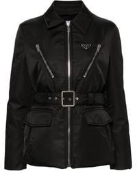 Prada - Triangle-Logo Padded Jacket - Lyst