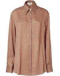 Fendi - Dots Jacquard Long Sleeved Oversized Shirt - Lyst