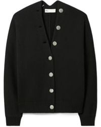 Tory Burch - Button Merino-Wool Cardigan - Lyst