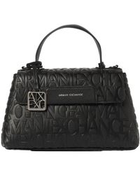 ARMANI EXCHANGE - Liz Logo-Embossed Foldover Top Tote Bag - Lyst