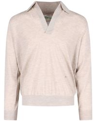 Bottega Veneta - Long-Sleeved Polo Shirt - Lyst