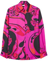 PUCCI - Pucci Printed Oversized Shirt - Lyst