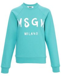 MSGM - Logo Logo Pullover - Lyst