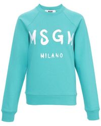 MSGM - Logo Logo Pullover - Lyst