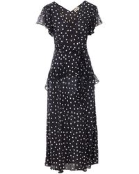 RIXO London - Evie Bohemia Spot Wrap Midi Dress - Lyst