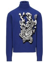 Etro - Graphic Intarsia Knitted Jumper - Lyst