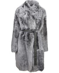 Yves Salomon - Shearling Belted Coat - Lyst