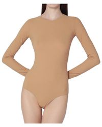 MM6 by Maison Margiela - Skin-Tone Bodysuit - Lyst
