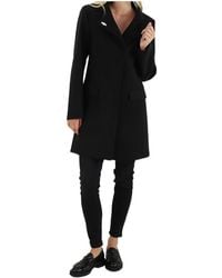 Liu Jo - High-Neck Asymmetric Coat - Lyst