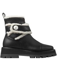 Jimmy Choo - Calfskin Ankle Boots With Wool Lining - Lyst