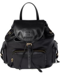 Miu Miu - Leather Backpack - Lyst