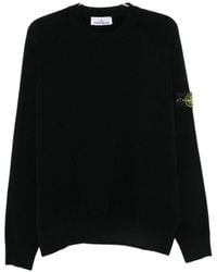 Stone Island - Logo Patch Crewneck Sweatshirt - Lyst