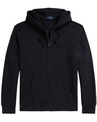 Polo Ralph Lauren - Logo Embroidered Zip-Up Hoodie - Lyst