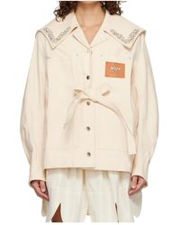 Simone Rocha - Bow-Tie Denim Jacket - Lyst