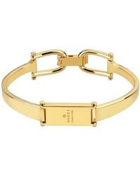 Gucci - Stirrup Motif Bangle Bracelet - Lyst