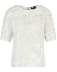 Giorgio Armani - Mulberry-Silk T-Shirt - Lyst