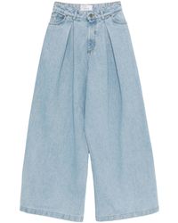 GIUSEPPE DI MORABITO - Pleated Wide-Leg Jeans - Lyst