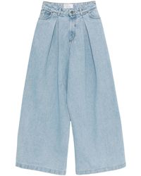 GIUSEPPE DI MORABITO - Pleated Wide-Leg Jeans - Lyst