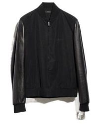 Gucci - Fabric Bomber Jacket With Nappa Sleeves - Lyst