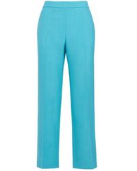Chloé - Wool Crepe Straight Pants - Lyst