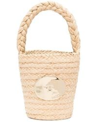 Patou - Iconic Logo-Engraved Woven Bucket Bag - Lyst